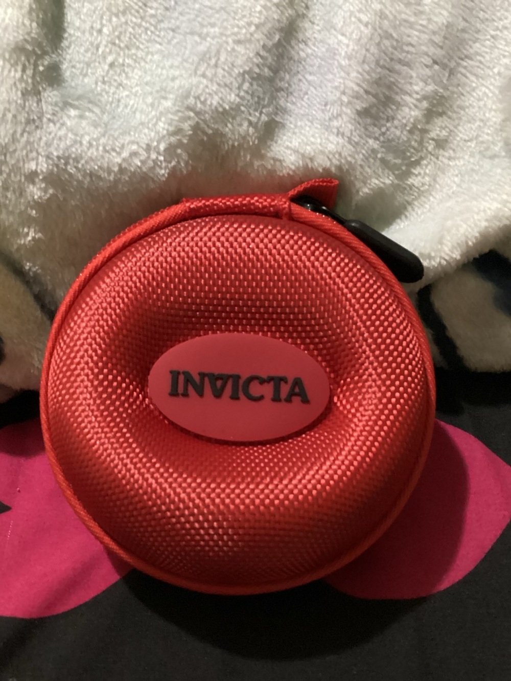 Invicta Red Textured Zippered Carry Case for Portable Speakers